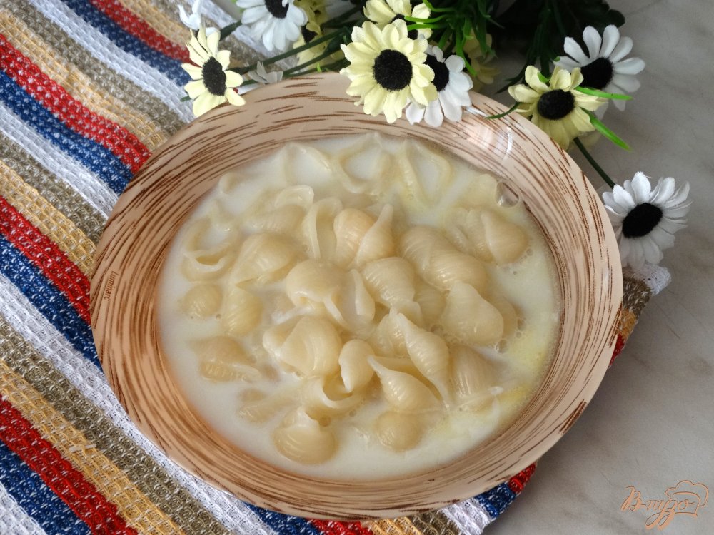 Молочные макароны рецепт с пошагово Молочные макароны рецепт с пошагово