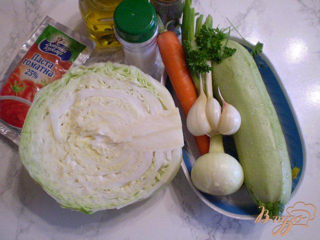 Фото приготовление рецепта: Диетическое рагу без картофеля и жира шаг №1