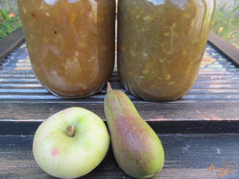 Фото приготовление рецепта: Конфитюр из яблок и диких груш шаг №6