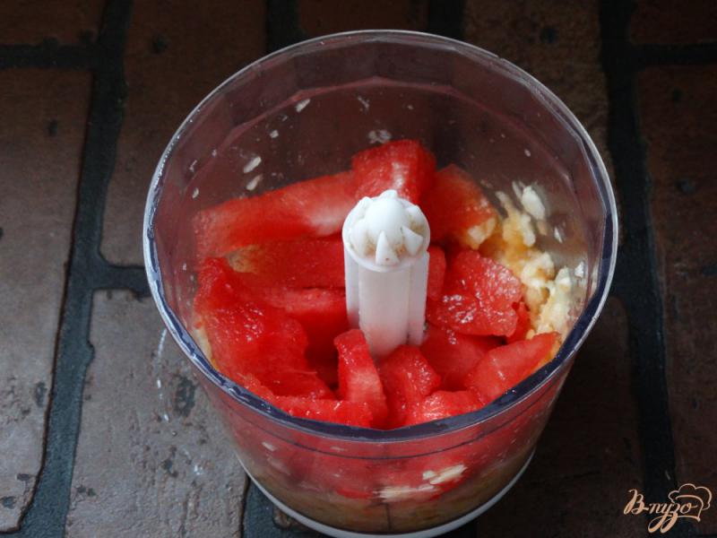 Фото приготовление рецепта: Арбузный сорбет с локвой и ананасом шаг №4