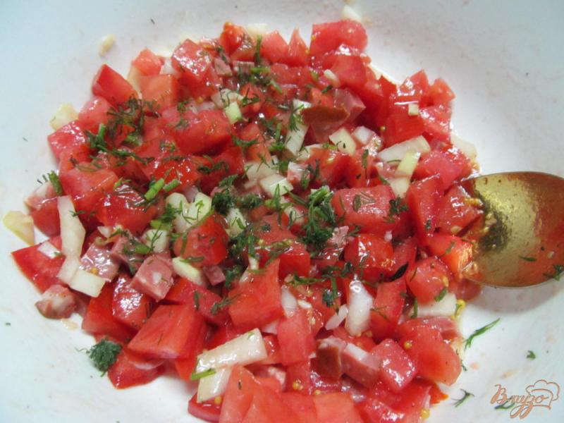 Фото приготовление рецепта: Тартар из помидоров с ветчиной шаг №3