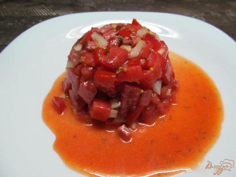 Фото приготовление рецепта: Тартар из помидоров с ветчиной шаг №4