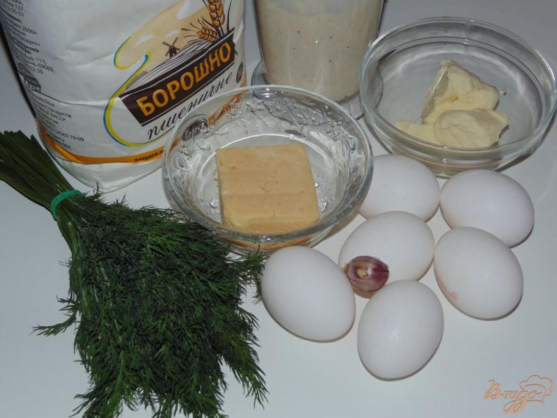 Фото приготовление рецепта: Профитроли с яичной начинкой и зеленью шаг №1