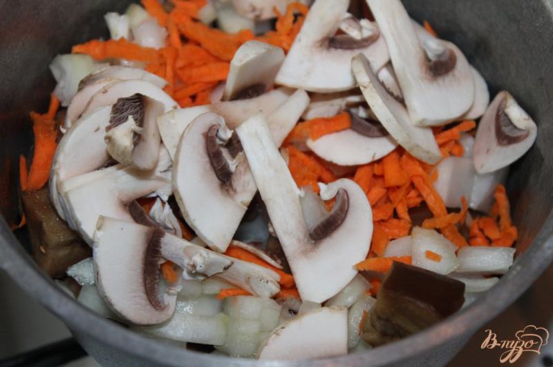 Фото приготовление рецепта: Овощной рататуй с редькой и баклажанами шаг №4