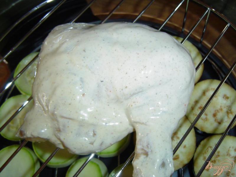 Фото приготовление рецепта: Курица с овощами в аэрогриле шаг №5