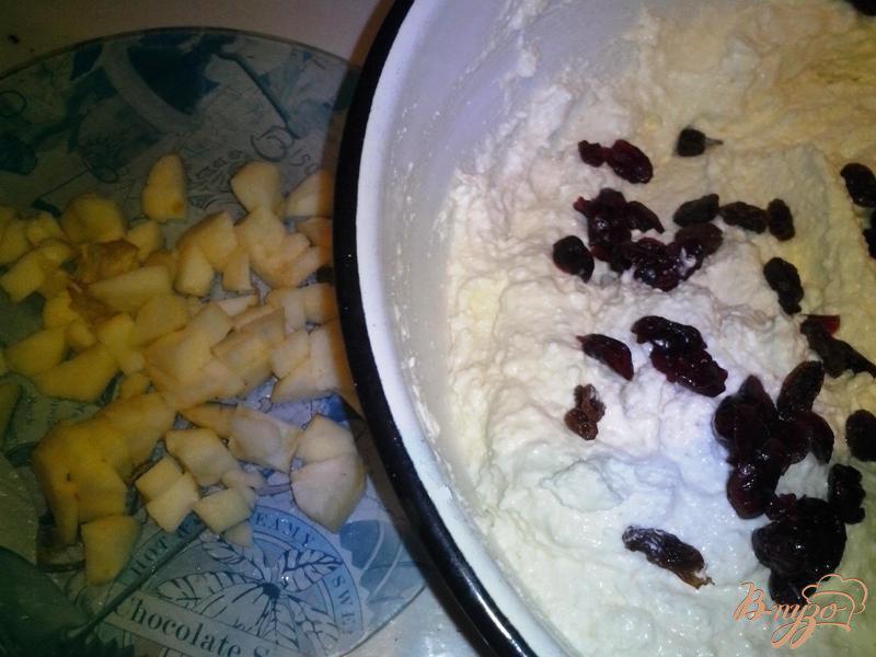 Фото приготовление рецепта: Творожная запеканка с сушёной клюквой и яблоком в мультиварке-скороварке шаг №2