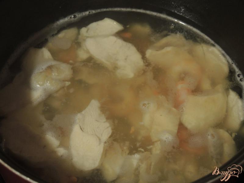Фото приготовление рецепта: Китайский суп Три свежести шаг №9