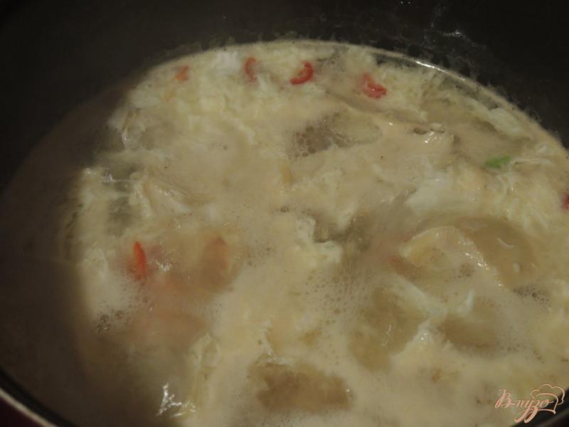 Фото приготовление рецепта: Китайский суп Три свежести шаг №10