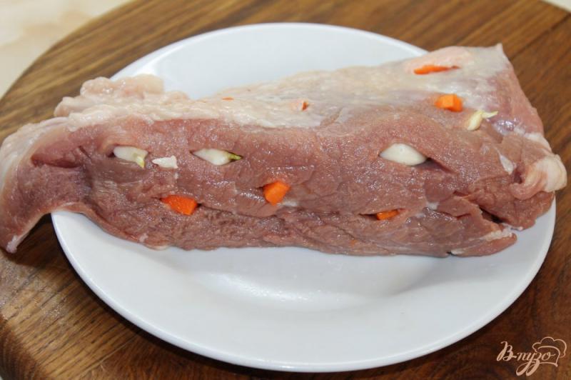 Фото приготовление рецепта: Буженина из свиного балыка в горчице и специях шаг №2