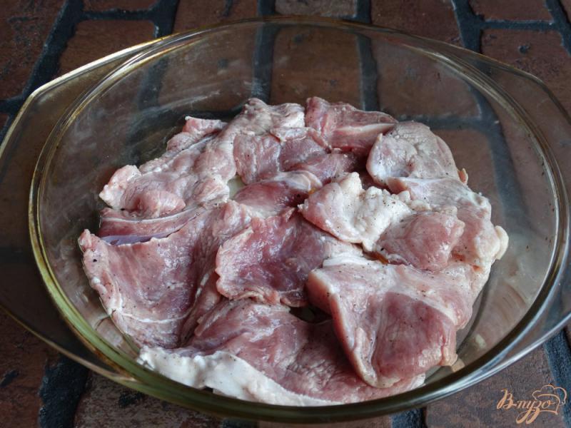 Фото приготовление рецепта: Мясо по-французски со сметанно-горчичным соусом шаг №5
