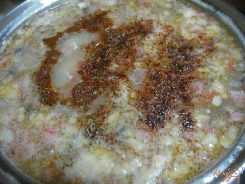 Фото приготовление рецепта: Солянка с грибами и кукурузной крупой шаг №10