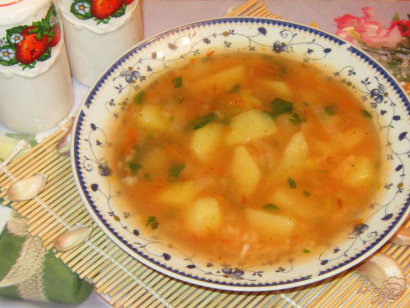 Фото приготовление рецепта: Постный суп харчо шаг №9