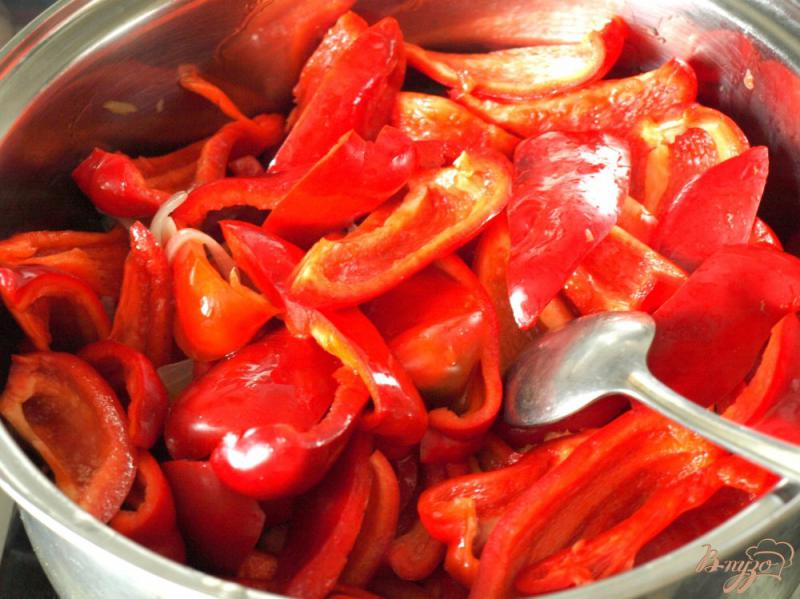 Фото приготовление рецепта: Лечо с помидорами и болгарским перцем шаг №4