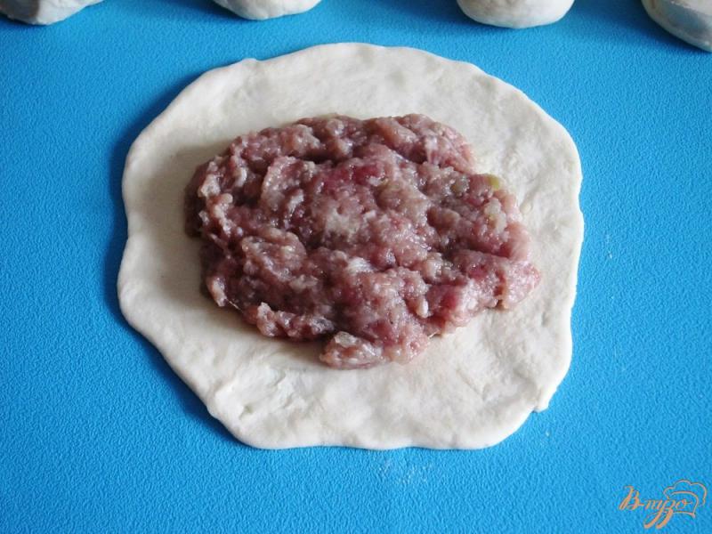 Фото приготовление рецепта: Чебуреки с мясом шаг №9