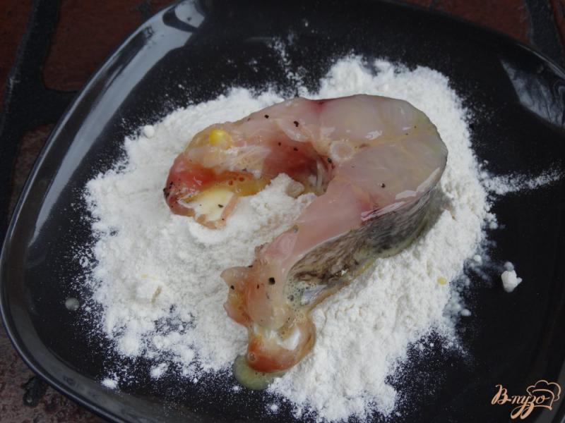 Фото приготовление рецепта: Жареный толстолобик в панировке шаг №3