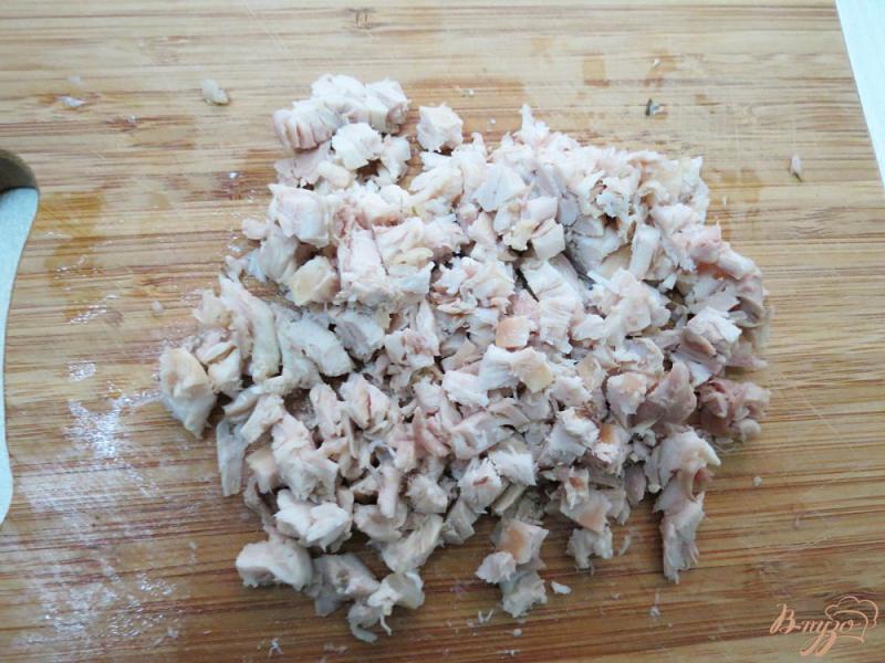 Фото приготовление рецепта: Тарталетки хлебные с куриным салатом шаг №5