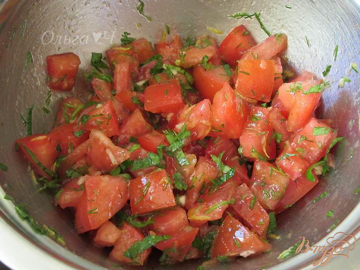 Фото приготовление рецепта: Марокканский томатный салат шаг №4