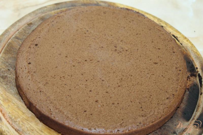 Фото приготовление рецепта: Сладкие шарики из шоколадного бисквита с масляным кремом и орехами шаг №1