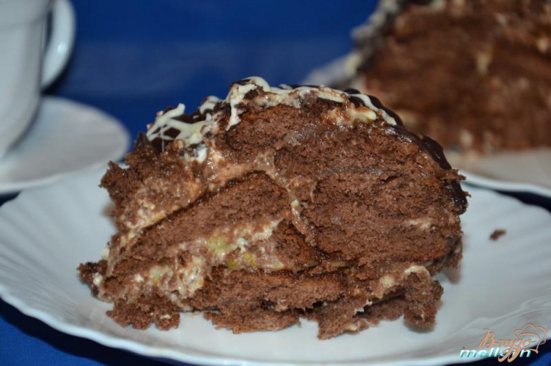 Фото приготовление рецепта: Торт из шоколадных пряников со сметанным кремом и лимонной прослойкой шаг №6
