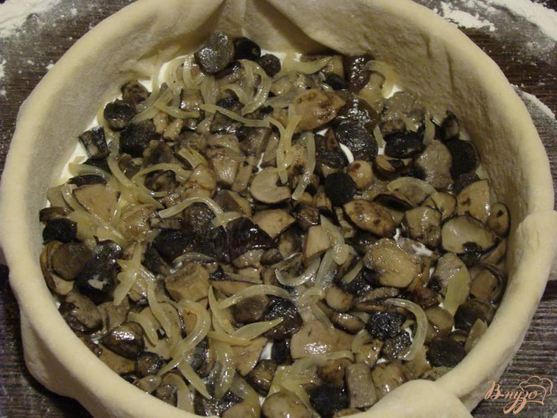 Фото приготовление рецепта: Пирог с грибами и картофелем шаг №12