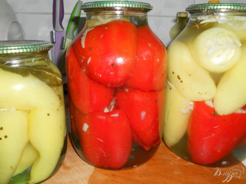 Фото приготовление рецепта: Фаршированный капустой болгарский перец на зиму шаг №6
