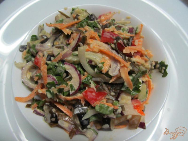 Фото приготовление рецепта: Овощной салат с морской капустой шаг №5