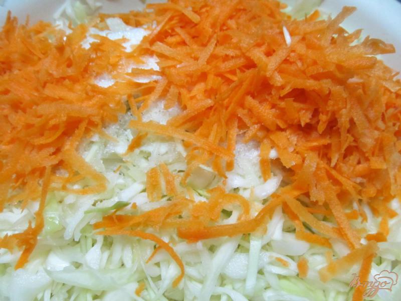 Фото приготовление рецепта: Квашеная капуста с морковкой шаг №3