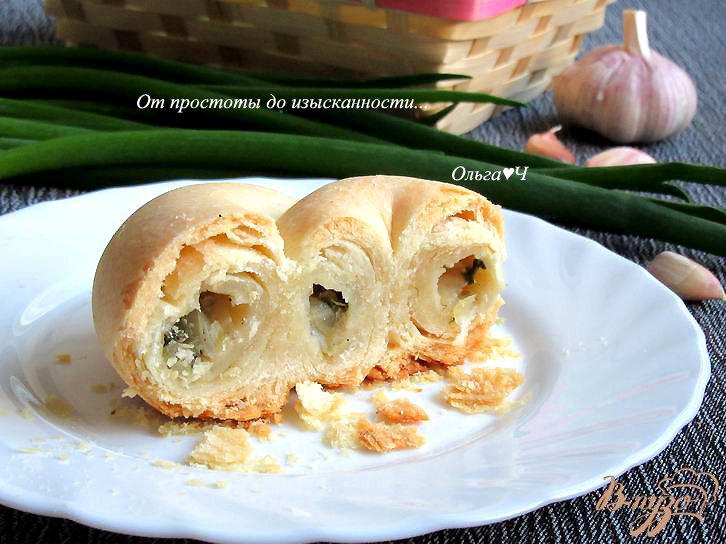 Фото приготовление рецепта: Постные молдавские плацинды с зеленью шаг №11