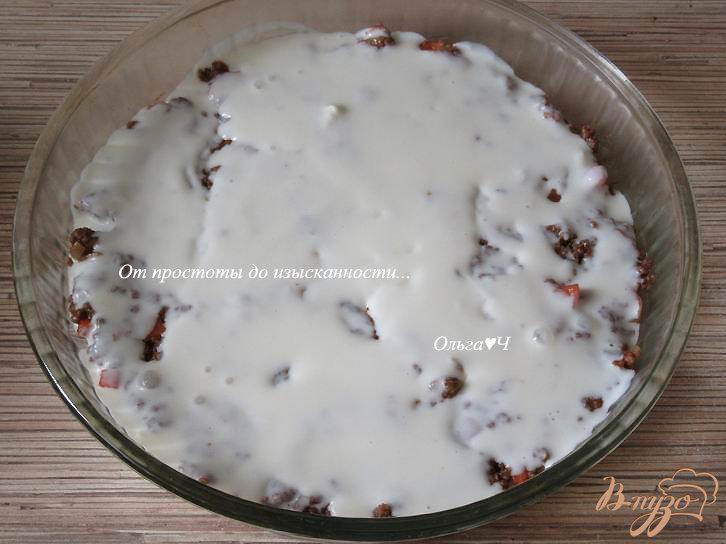 Фото приготовление рецепта: Мясная лазанья с рисовой бумагой шаг №6