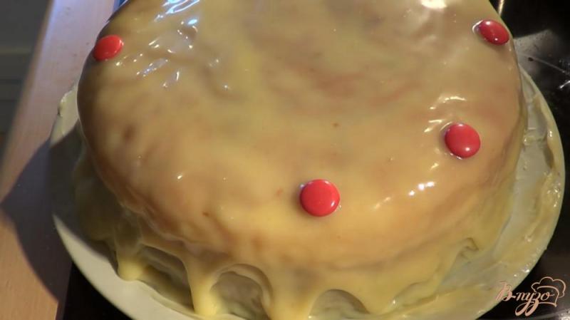 Фото приготовление рецепта: Белая глазурь для тортов и печенья шаг №6