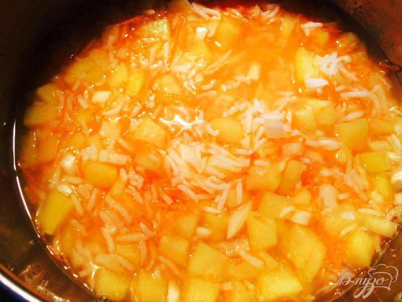 Фото приготовление рецепта: Овощное соте с рисом и говядиной для маленьких шаг №5