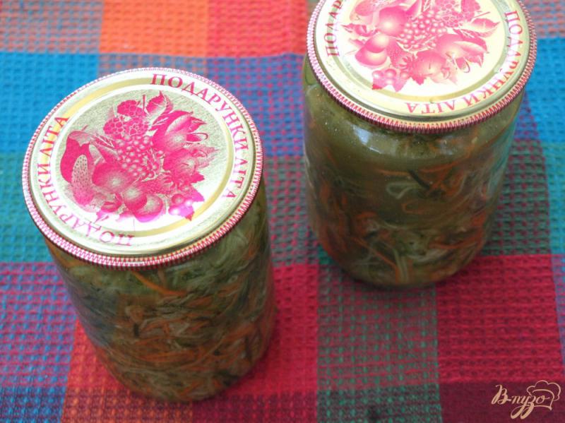 Фото приготовление рецепта: Салат из огурцов по-корейски на зиму шаг №4
