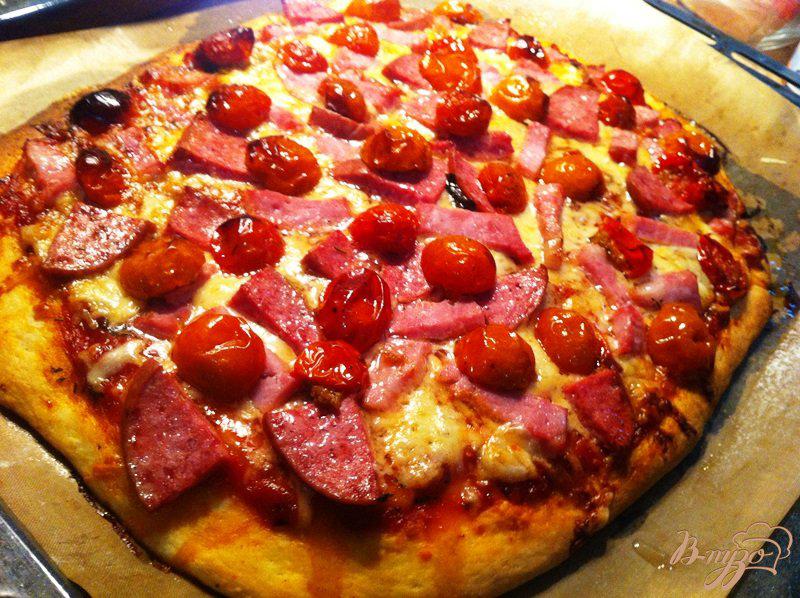 Фото приготовление рецепта: Пицца мясная шаг №6