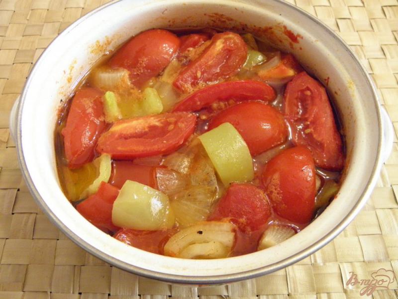 Фото приготовление рецепта: Салат на зиму из помидоров шаг №6