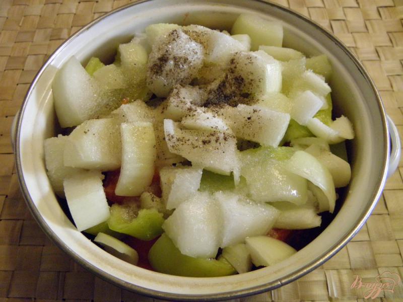 Фото приготовление рецепта: Салат на зиму из помидоров шаг №5