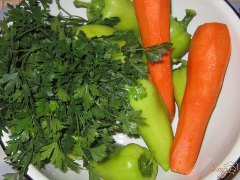 Фото приготовление рецепта: Томат с петрушкой, морковью и болгарским перцем шаг №4