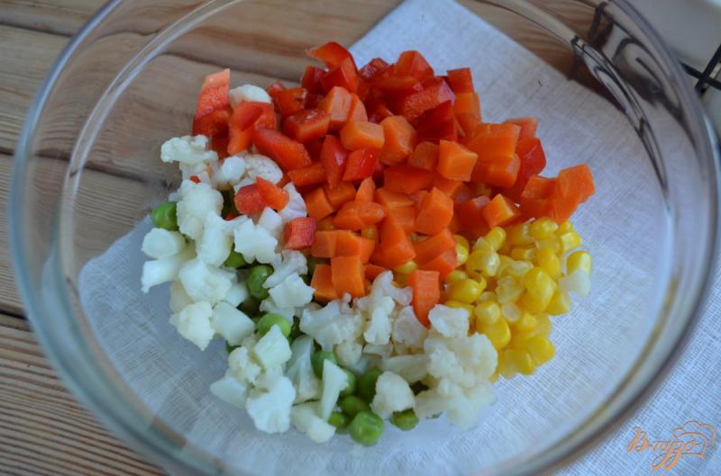 Фото приготовление рецепта: Заливное из овощей шаг №3