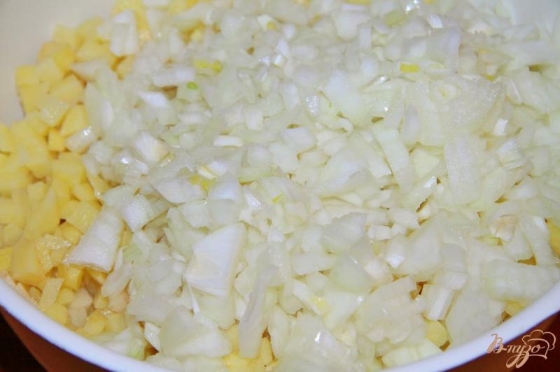 Фото приготовление рецепта: Ханум с картофелем и салом шаг №3