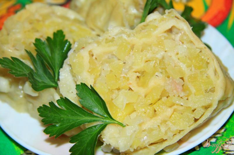 Фото приготовление рецепта: Ханум с картофелем и салом шаг №13