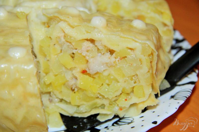 Фото приготовление рецепта: Ханум с картофелем и салом шаг №12