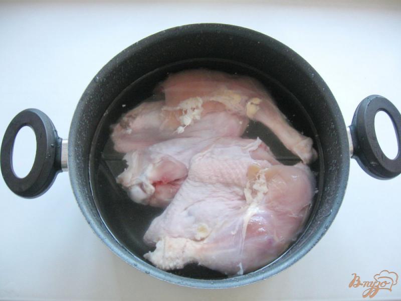 Фото приготовление рецепта: Заливное из индейки с курицей шаг №3