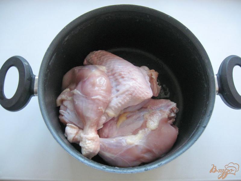 Фото приготовление рецепта: Заливное из индейки с курицей шаг №2