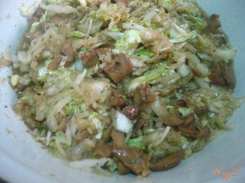 Фото приготовление рецепта: Кимчи из пекинской капусты с грибами шаг №9