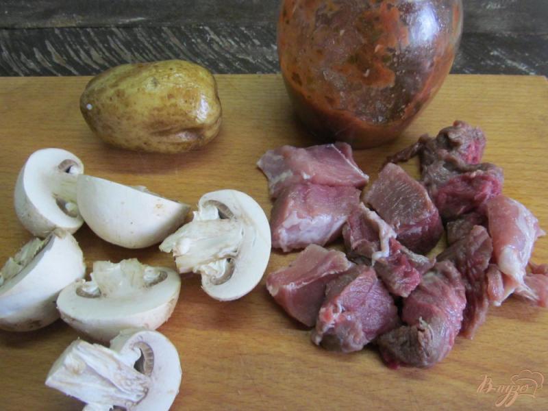 Фото приготовление рецепта: Шашлык из свинины с грибами и картофелем шаг №1