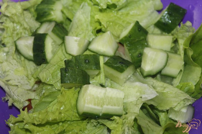 Фото приготовление рецепта: Фитнес салат с авокадо шаг №3