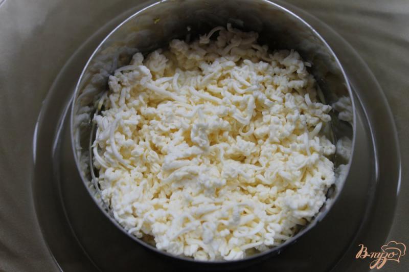 Фото приготовление рецепта: «Аля Мимоза» с чесночным соусом шаг №5
