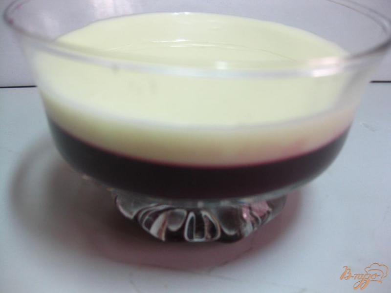 Фото приготовление рецепта: Желейный десерт со сметаной и смородиной шаг №8