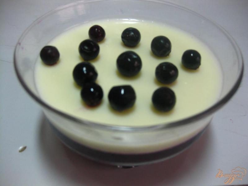 Фото приготовление рецепта: Желейный десерт со сметаной и смородиной шаг №9