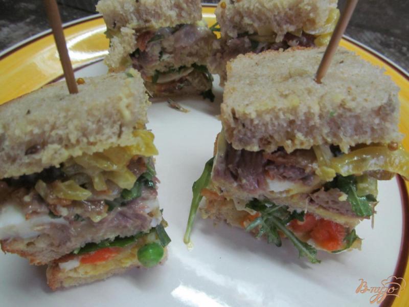 Фото приготовление рецепта: Клаб-сэндвич - шаг №13