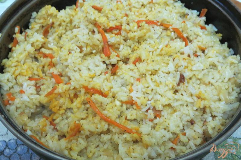 Фото приготовление рецепта: Рис с куриными желудками шаг №10